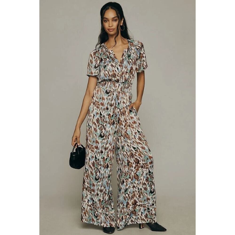 NEW NWT Anthropologie Somerset Jumpsuit Multicolor Size XL